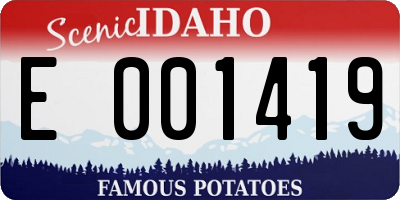 ID license plate E001419