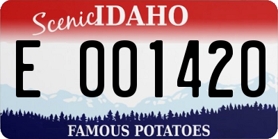 ID license plate E001420