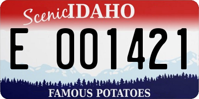 ID license plate E001421