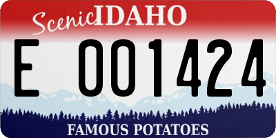 ID license plate E001424