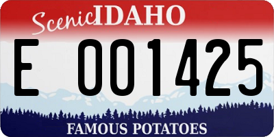 ID license plate E001425