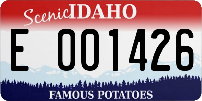 ID license plate E001426