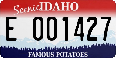 ID license plate E001427