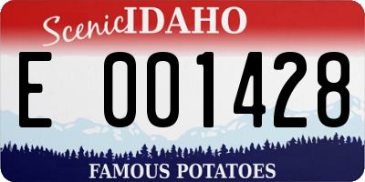 ID license plate E001428