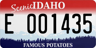ID license plate E001435