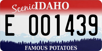 ID license plate E001439