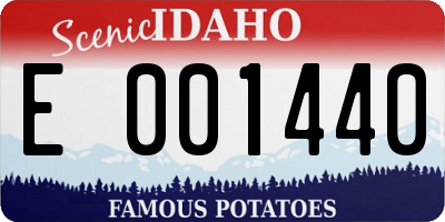 ID license plate E001440