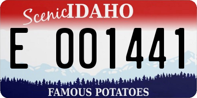 ID license plate E001441