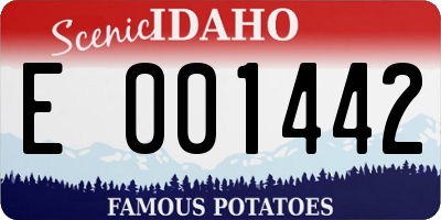 ID license plate E001442