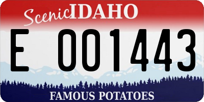 ID license plate E001443