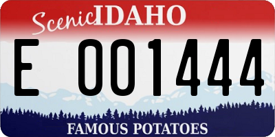 ID license plate E001444
