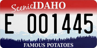 ID license plate E001445