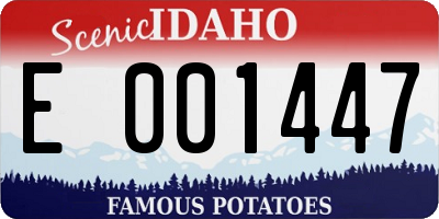 ID license plate E001447