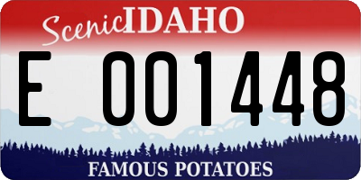 ID license plate E001448