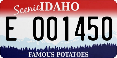 ID license plate E001450