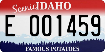 ID license plate E001459