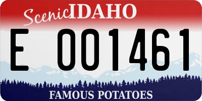 ID license plate E001461