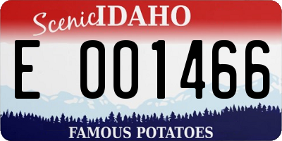 ID license plate E001466