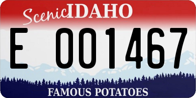 ID license plate E001467