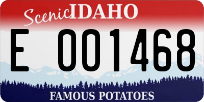 ID license plate E001468