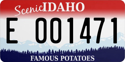 ID license plate E001471