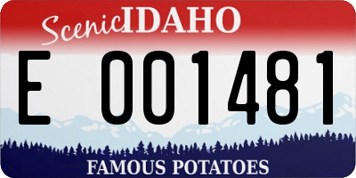 ID license plate E001481
