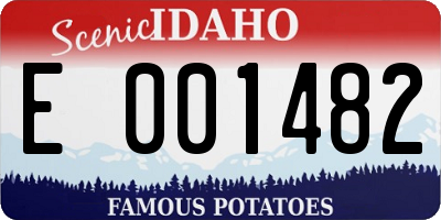 ID license plate E001482