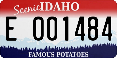 ID license plate E001484