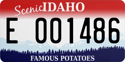 ID license plate E001486