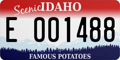 ID license plate E001488