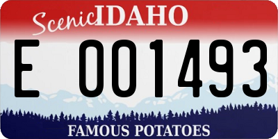 ID license plate E001493