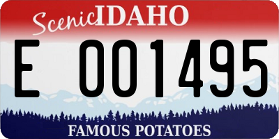 ID license plate E001495