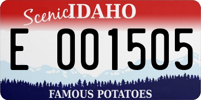 ID license plate E001505