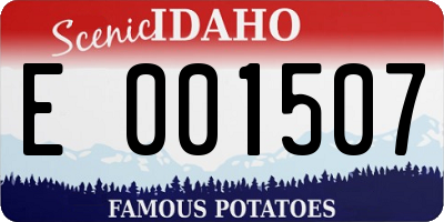 ID license plate E001507