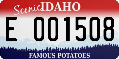 ID license plate E001508