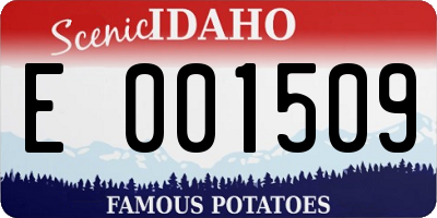 ID license plate E001509