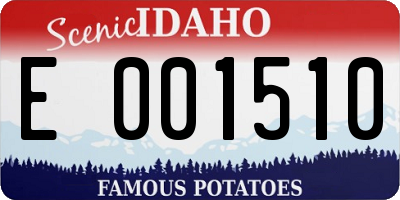 ID license plate E001510