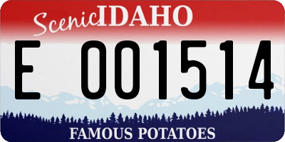 ID license plate E001514