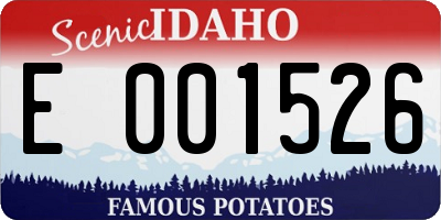 ID license plate E001526