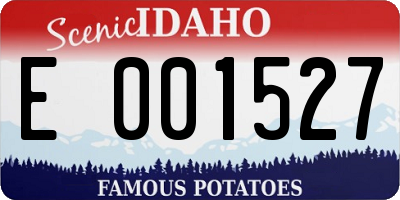 ID license plate E001527