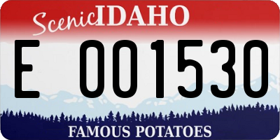 ID license plate E001530