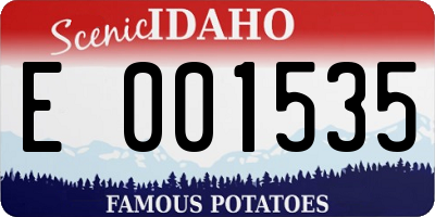 ID license plate E001535