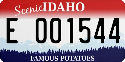 ID license plate E001544