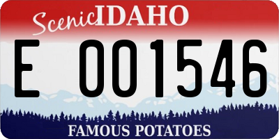 ID license plate E001546