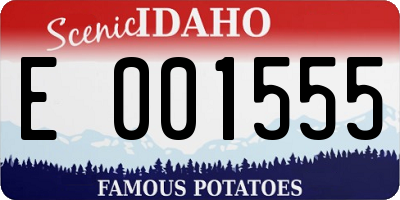 ID license plate E001555