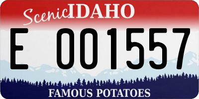 ID license plate E001557