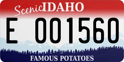 ID license plate E001560