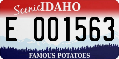 ID license plate E001563