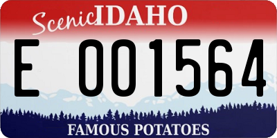 ID license plate E001564