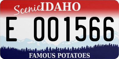 ID license plate E001566